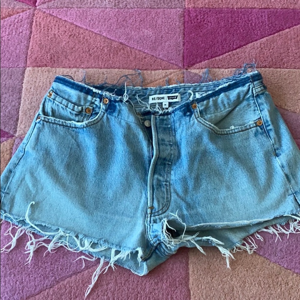 Re/Done Levi’s Waistless Denim Shorts